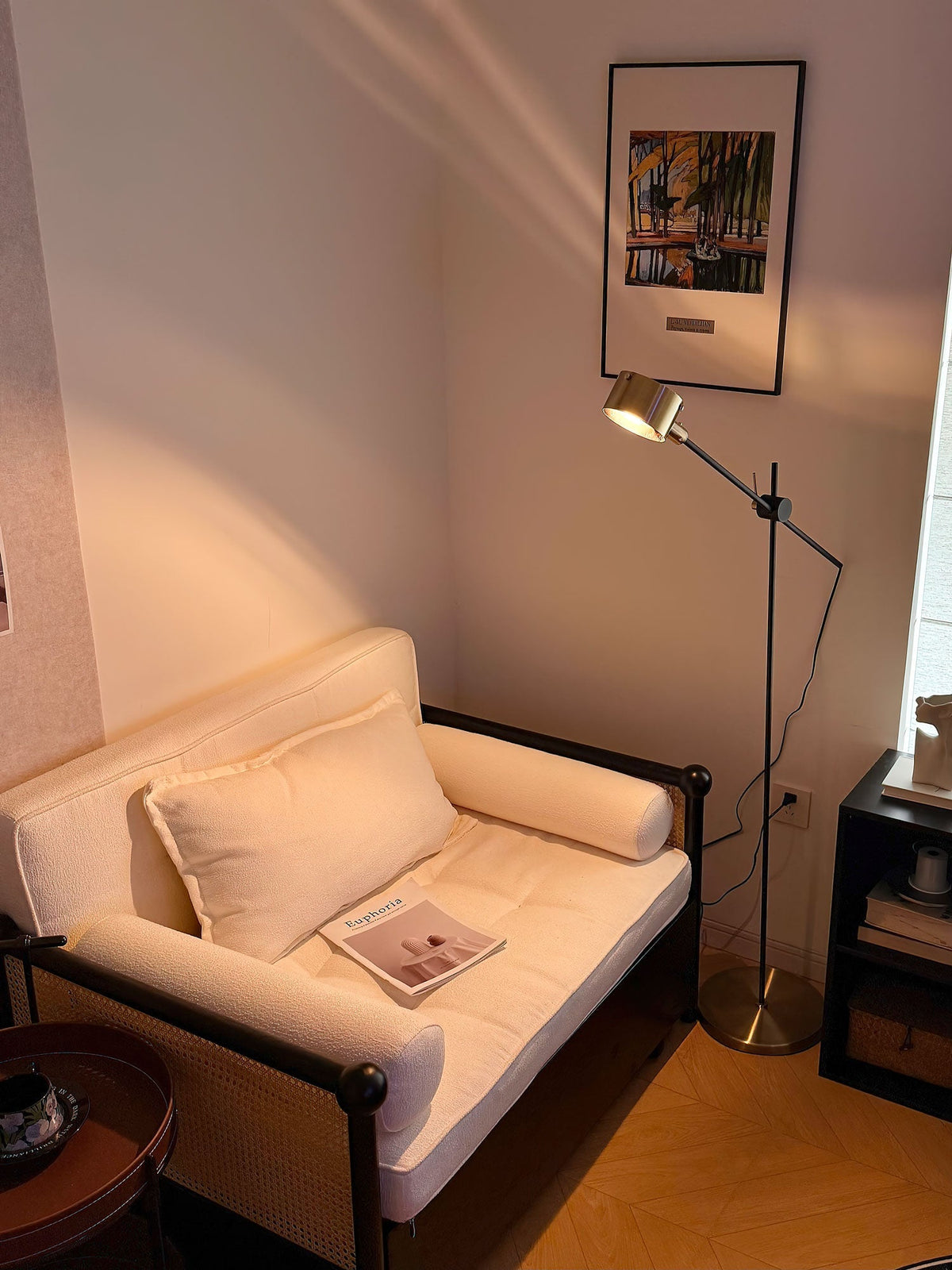 Arclen golvlampa med justerbar arm