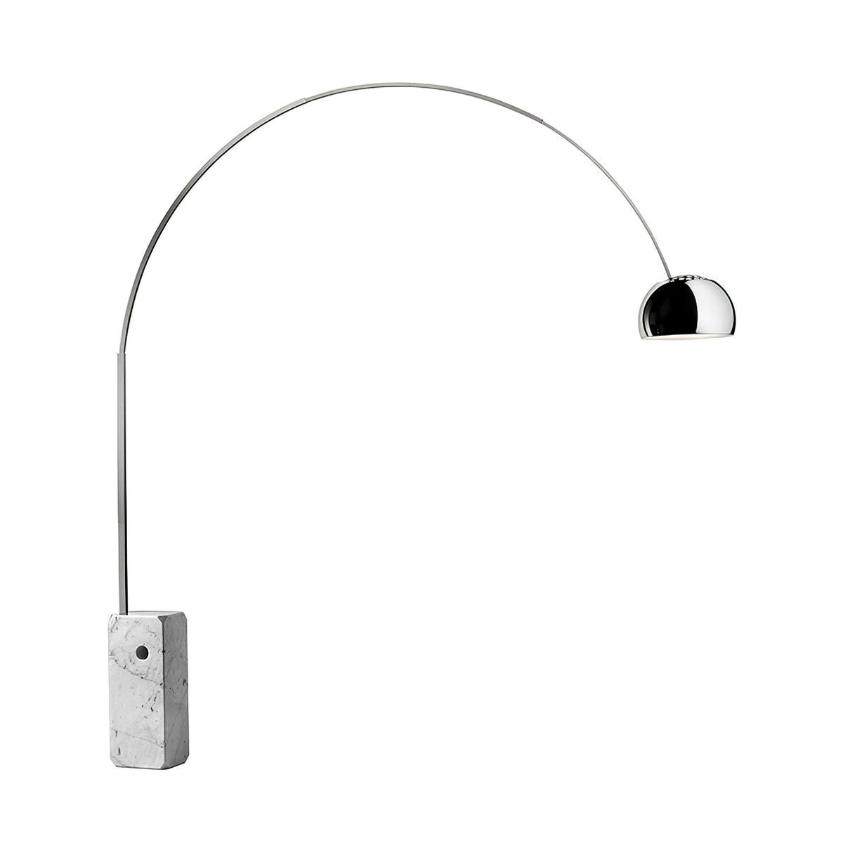Alevra gulvlampe i stål og marmor