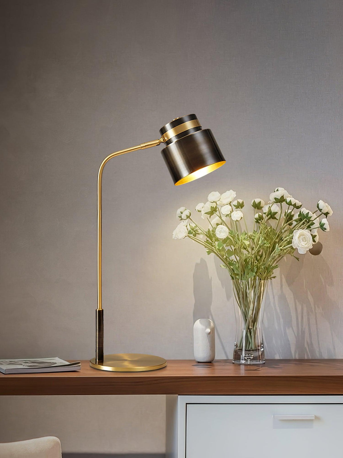 Zorase industriel bordlampe i messing