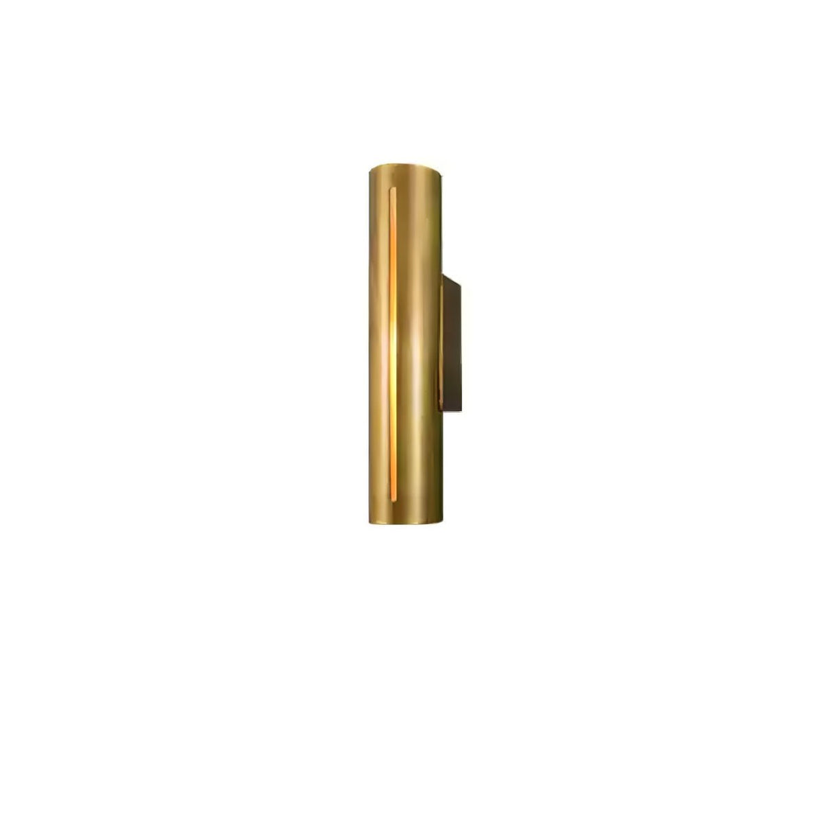 Avsilara moderne minimalistisk cylindrisk væglampe i messing