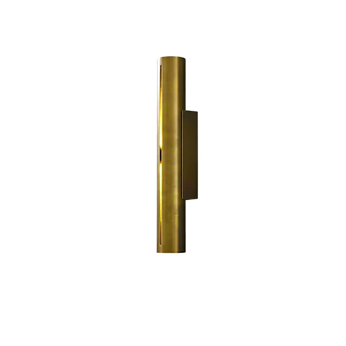 Avsilara moderne minimalistisk cylindrisk væglampe i messing