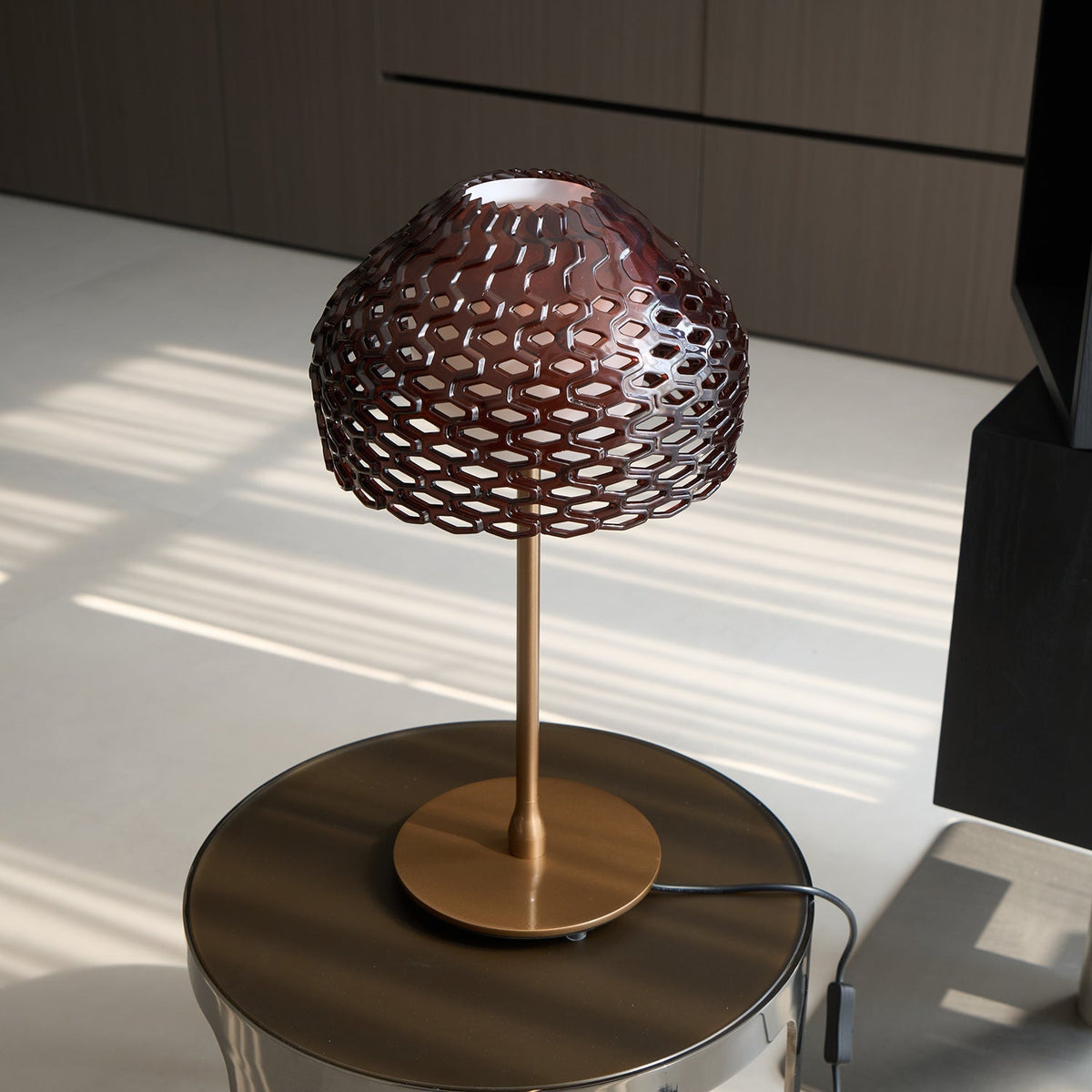 Vintace industriell bordslampa i plast