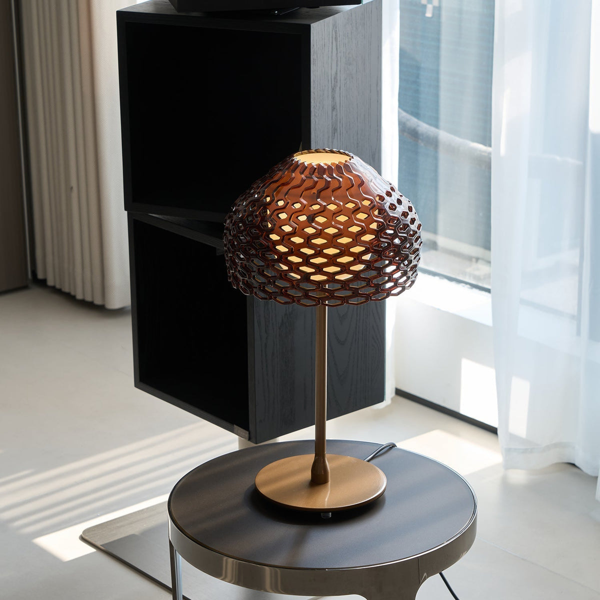 Vintace industriell bordslampa i plast