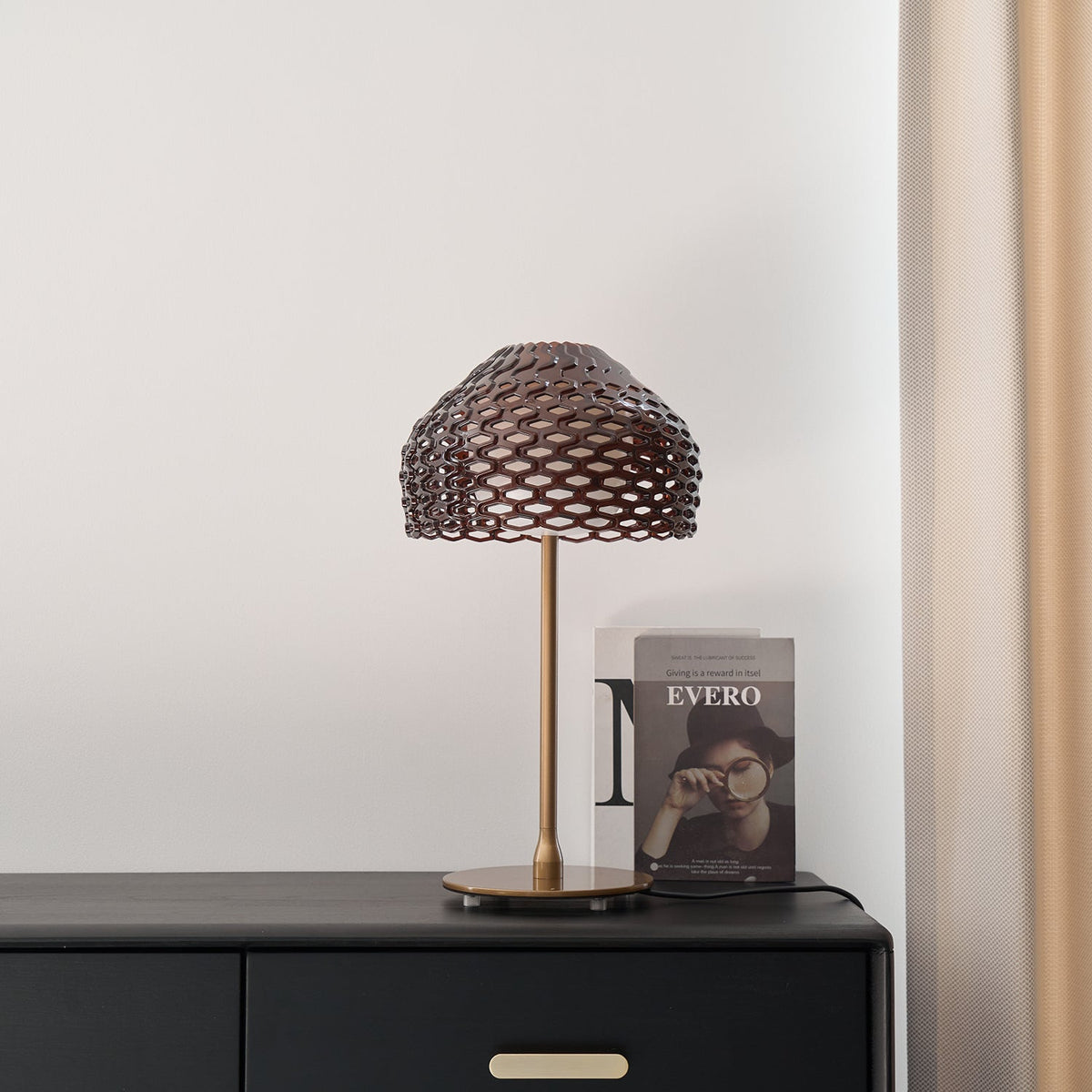 Vintace industriell bordslampa i plast