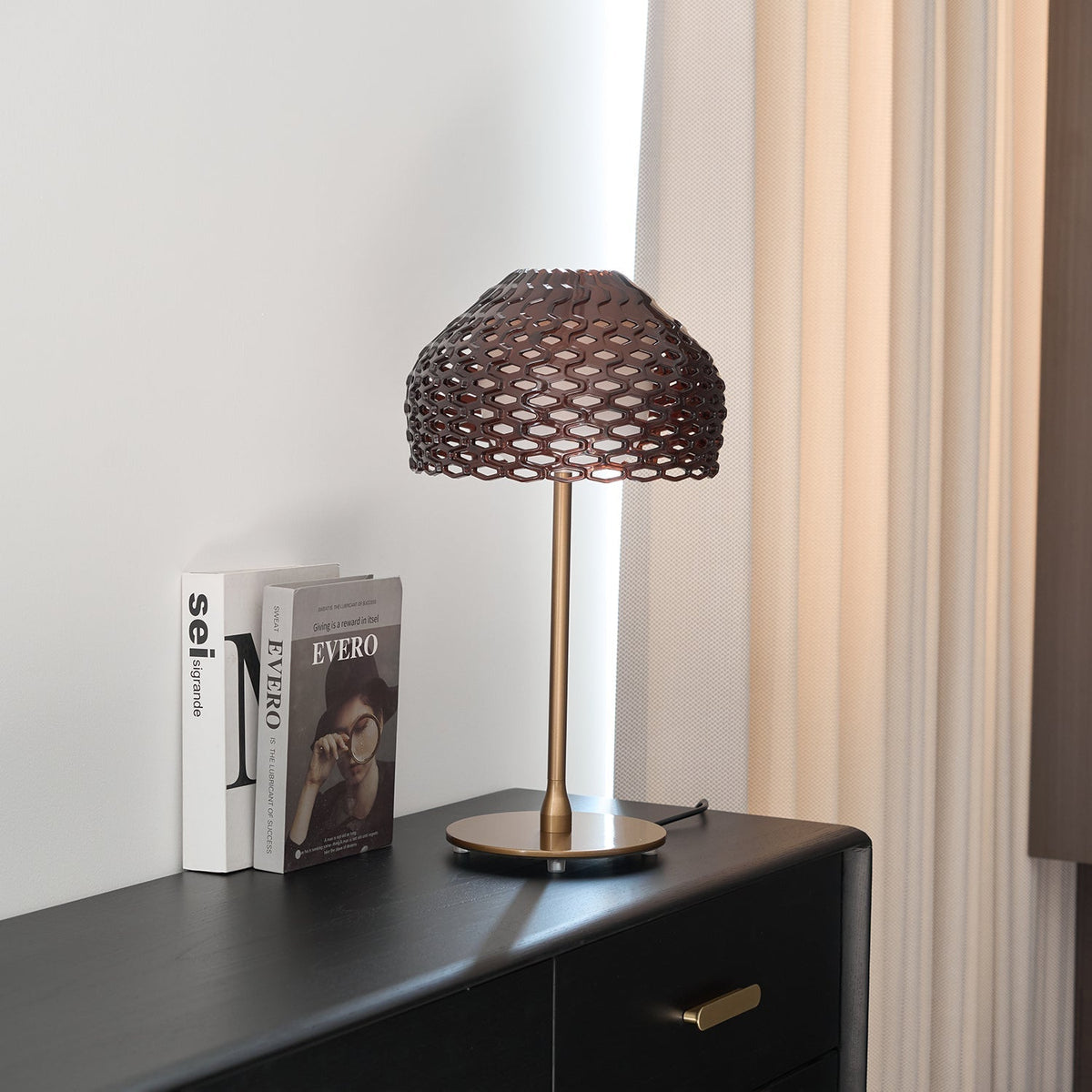 Vintace industriell bordslampa i plast