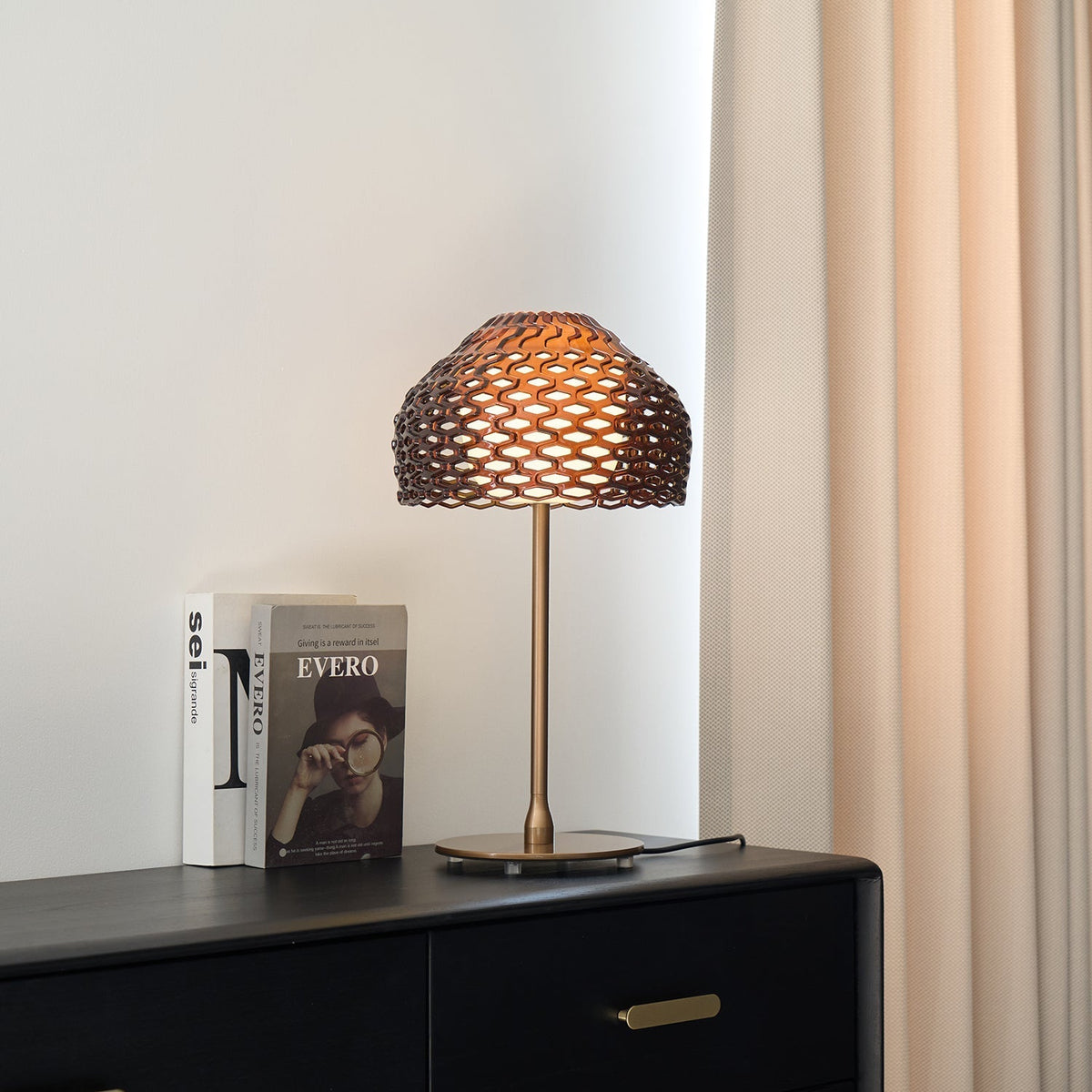 Vintace industriell bordslampa i plast