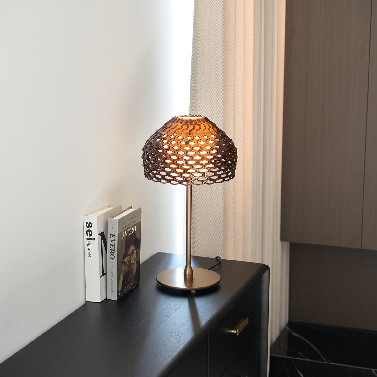 Vintace industriell bordslampa i plast