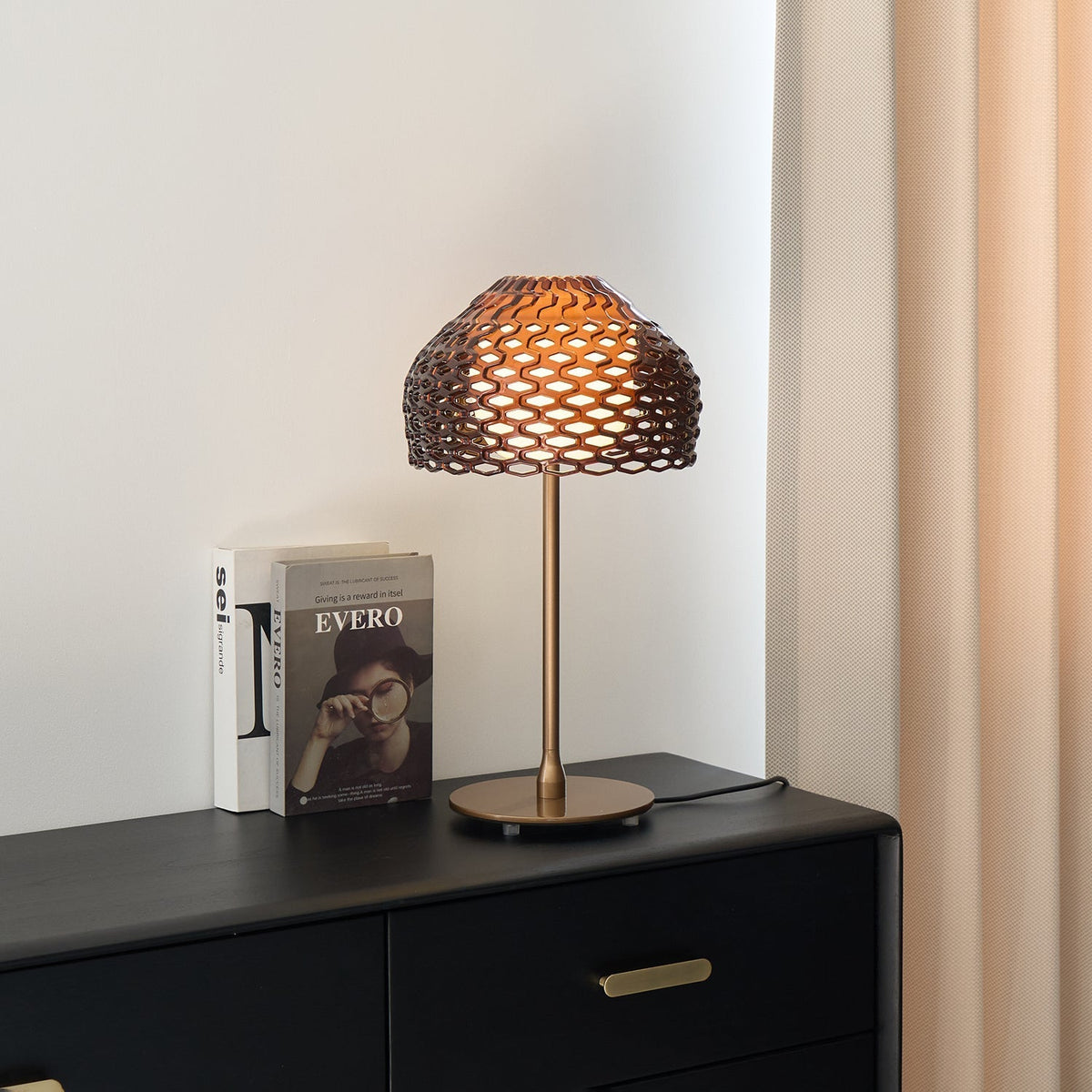 Vintace industriell bordslampa i plast