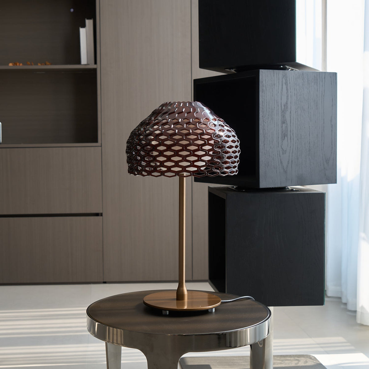 Vintace industriell bordslampa i plast