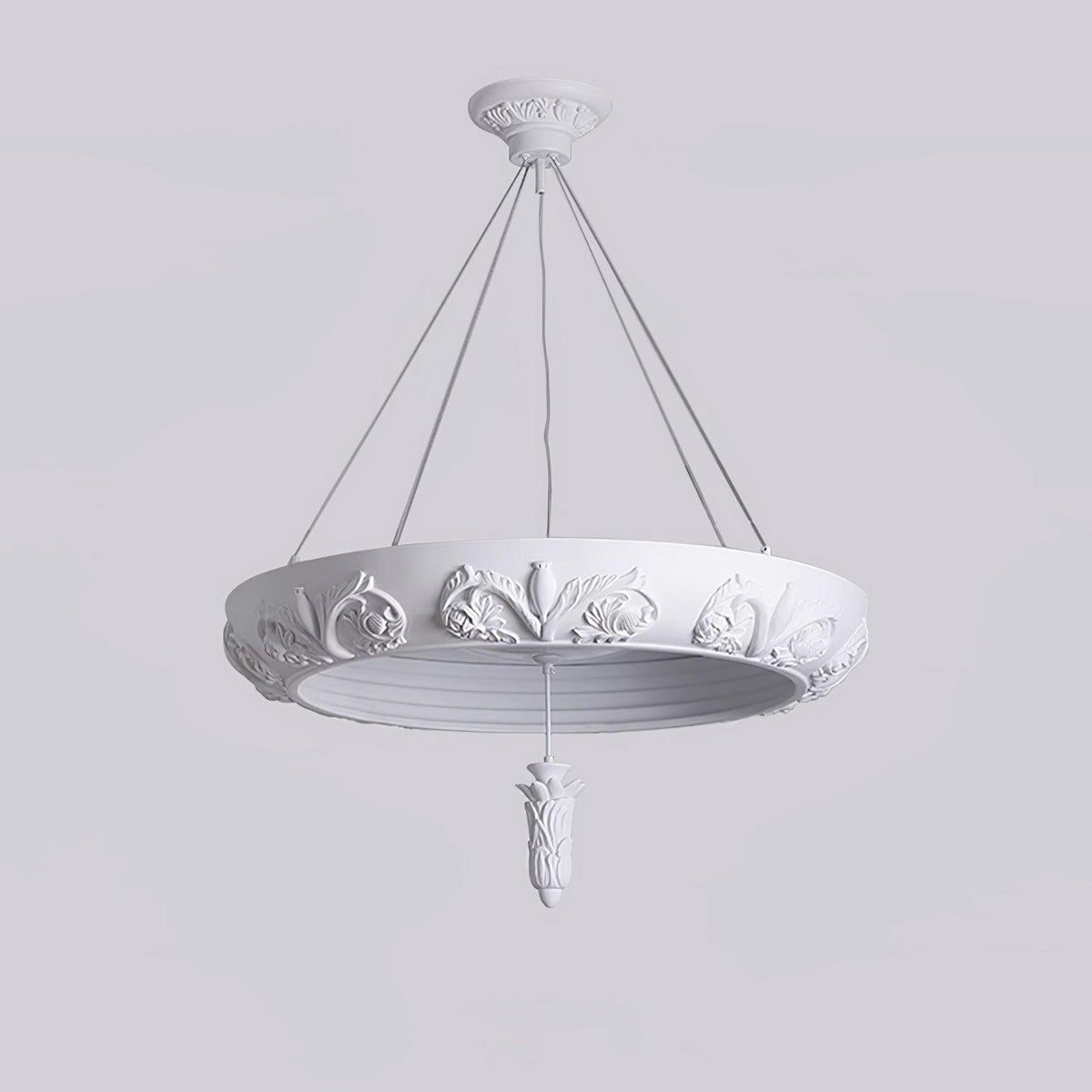 Rókókó-stucco-hengiljósakróna