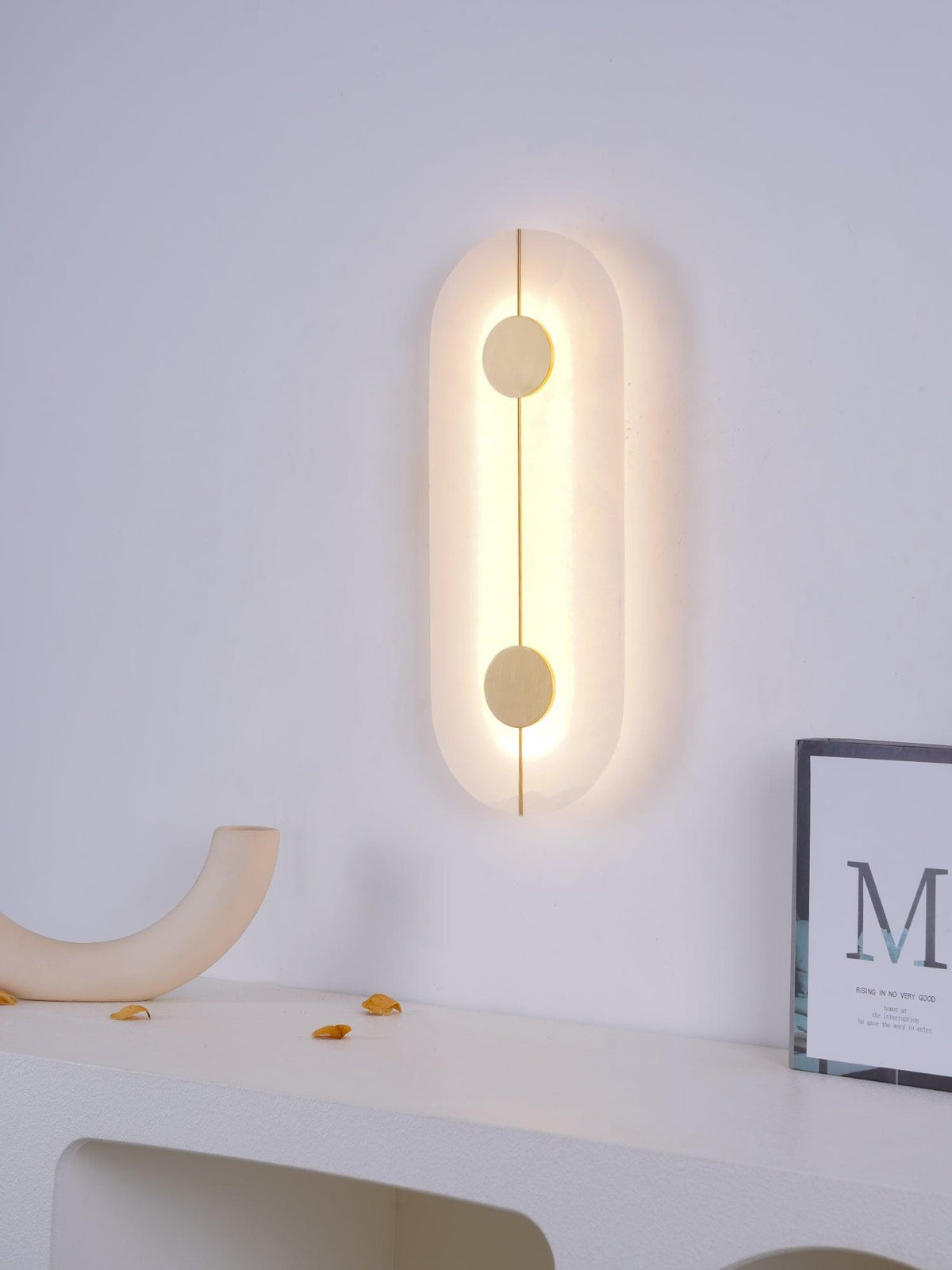 Candeeiro de parede minimalista de alabastro Citheira