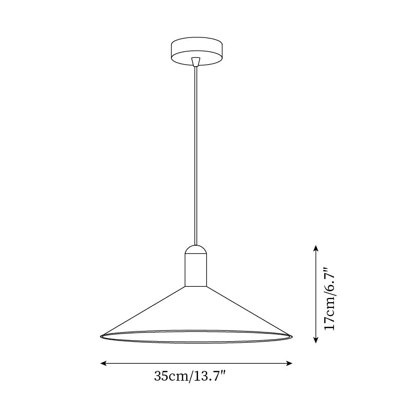 Pendel lampe LED Minimalistisk kegle Hængelampe til køkken og spisestue