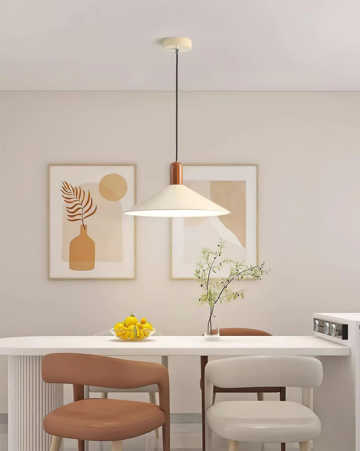 Pendel lampe LED Minimalistisk kegle Hængelampe til køkken og spisestue