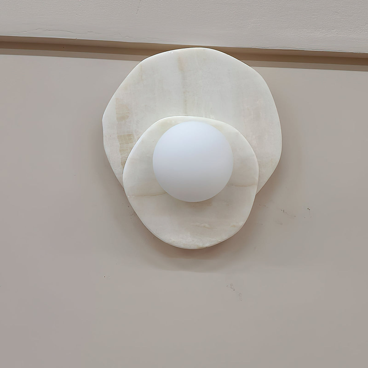 Astr moderne minimalistisk unik væglampe i sten og glas