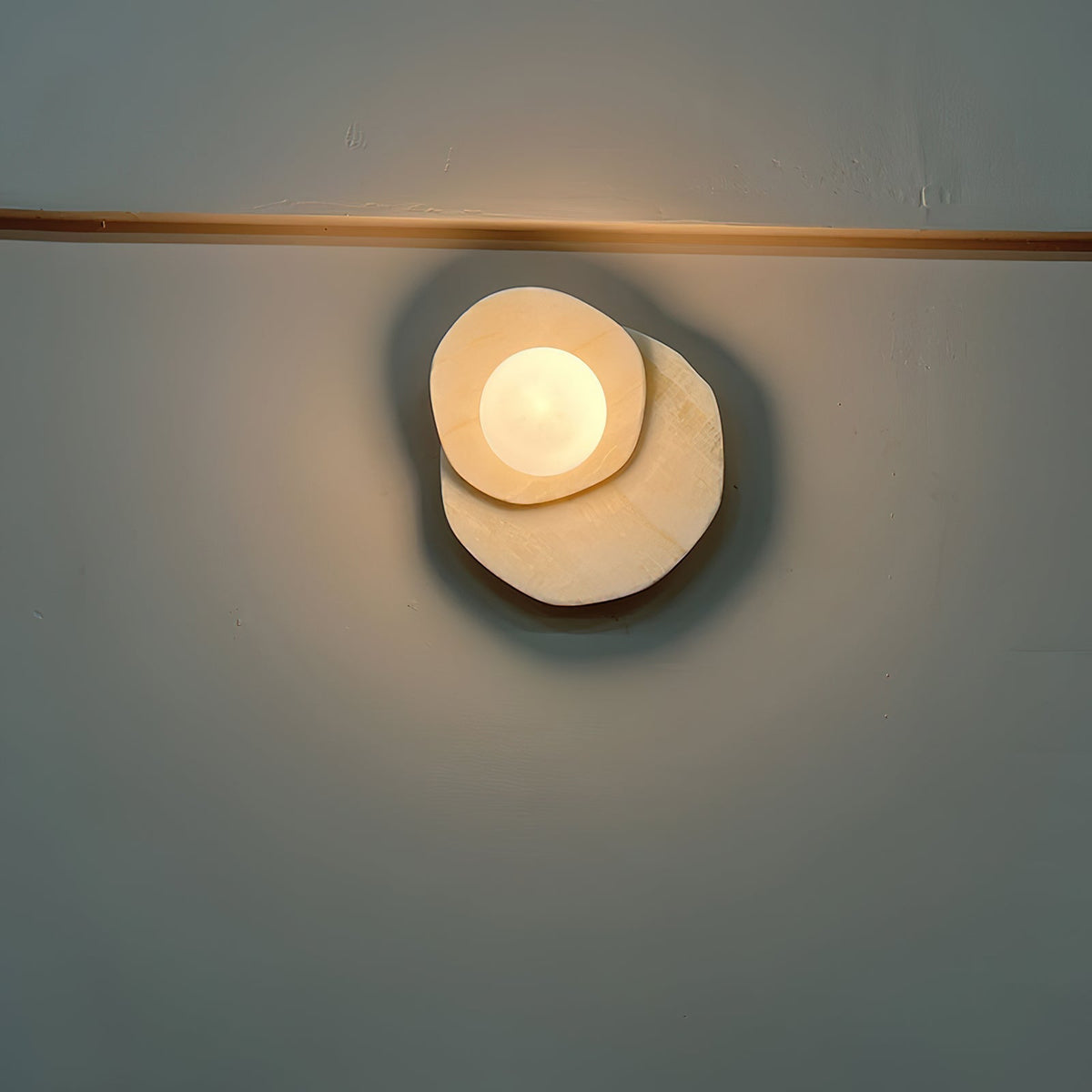 Astr moderne minimalistisk unik væglampe i sten og glas