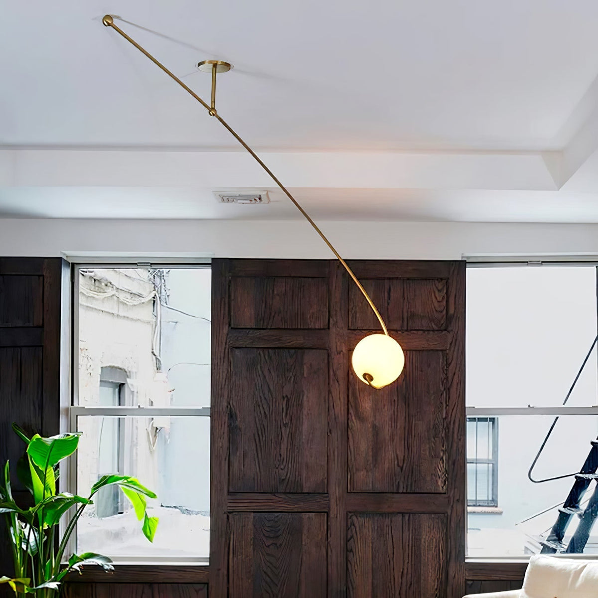 Elsoris Modern Minimalist Curve Glass Ceiling Lamp