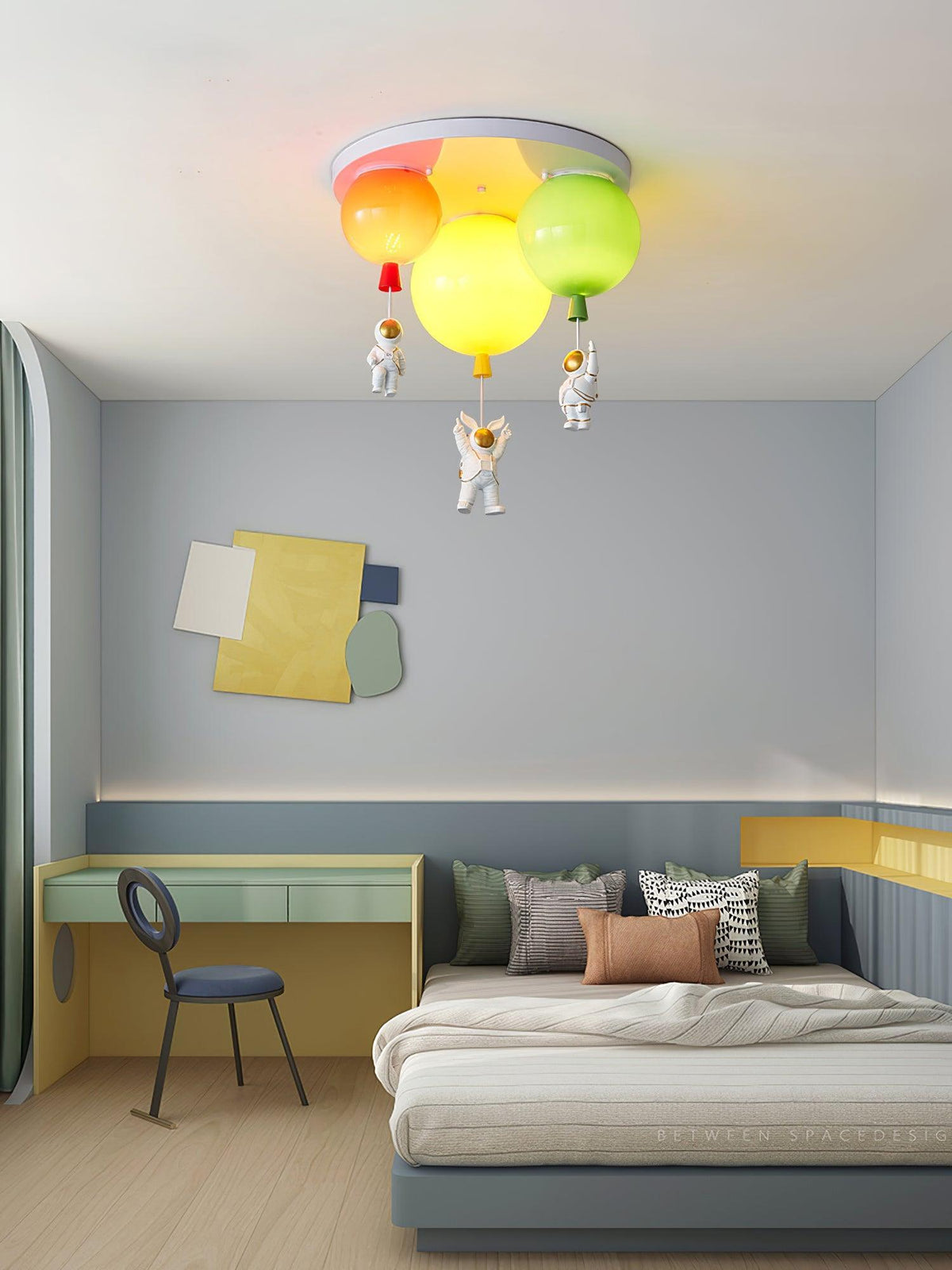 Candeeiro de teto Lumanelle Astronauta Balão brilhante para quarto de criança