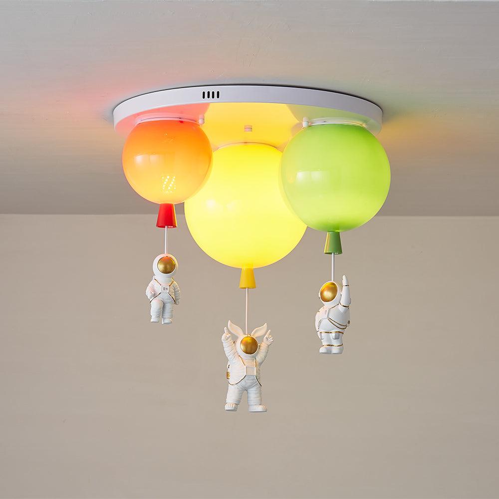 Candeeiro de teto Lumanelle Astronauta Balão brilhante para quarto de criança