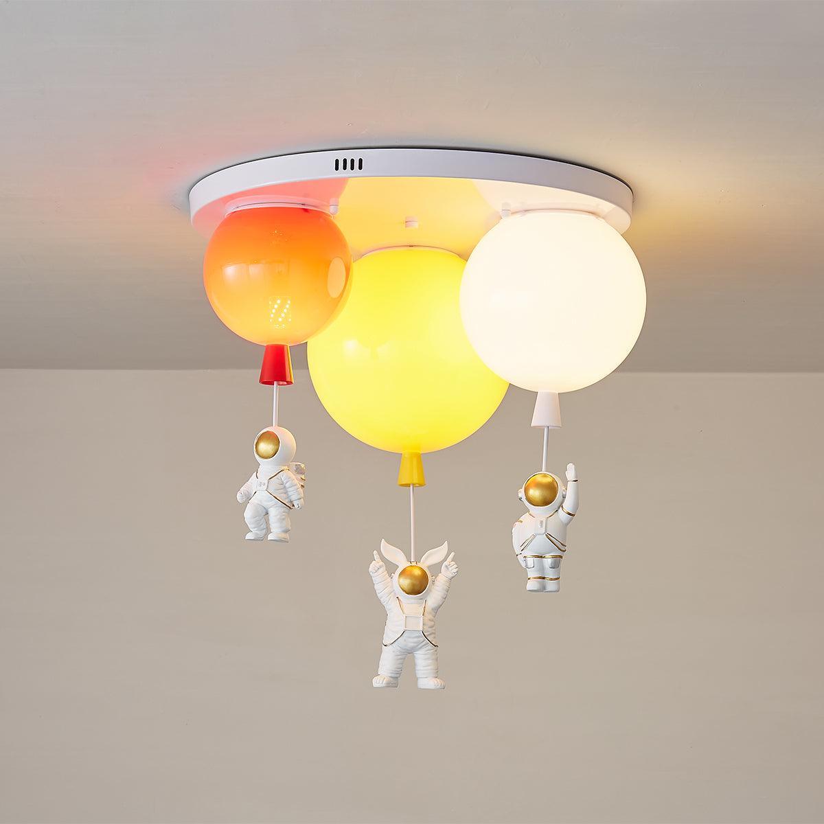 Candeeiro de teto Lumanelle Astronauta Balão brilhante para quarto de criança