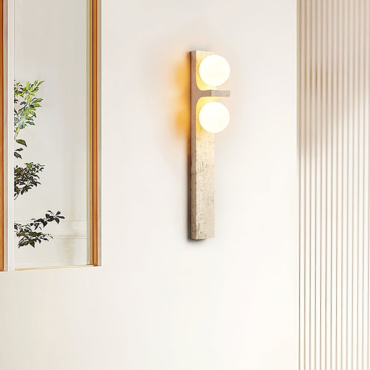 Eirikuvys Organisk Modern Minimalistisk Vägglampa i travertin