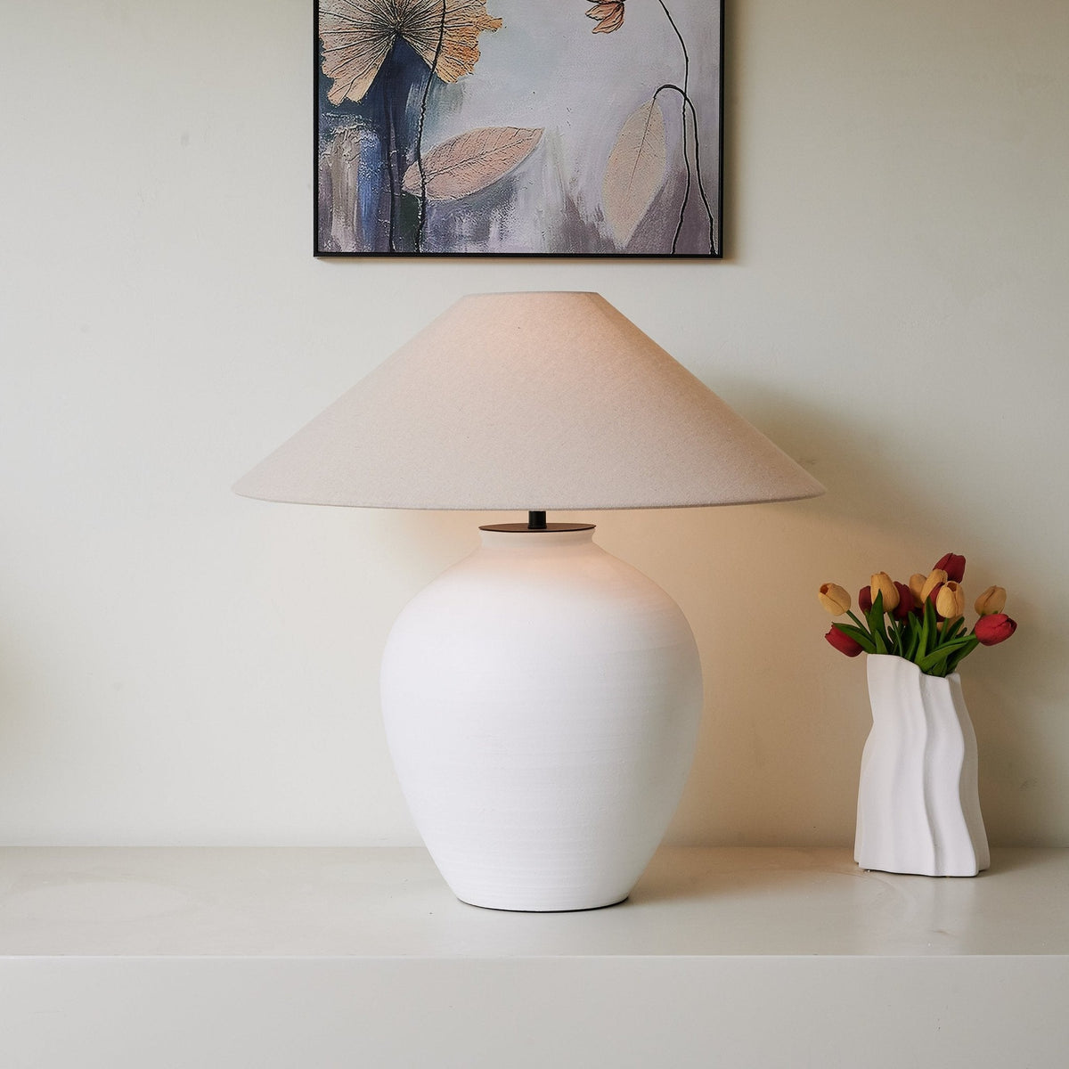 Candeeiro de mesa em cerâmica minimalista Natalie