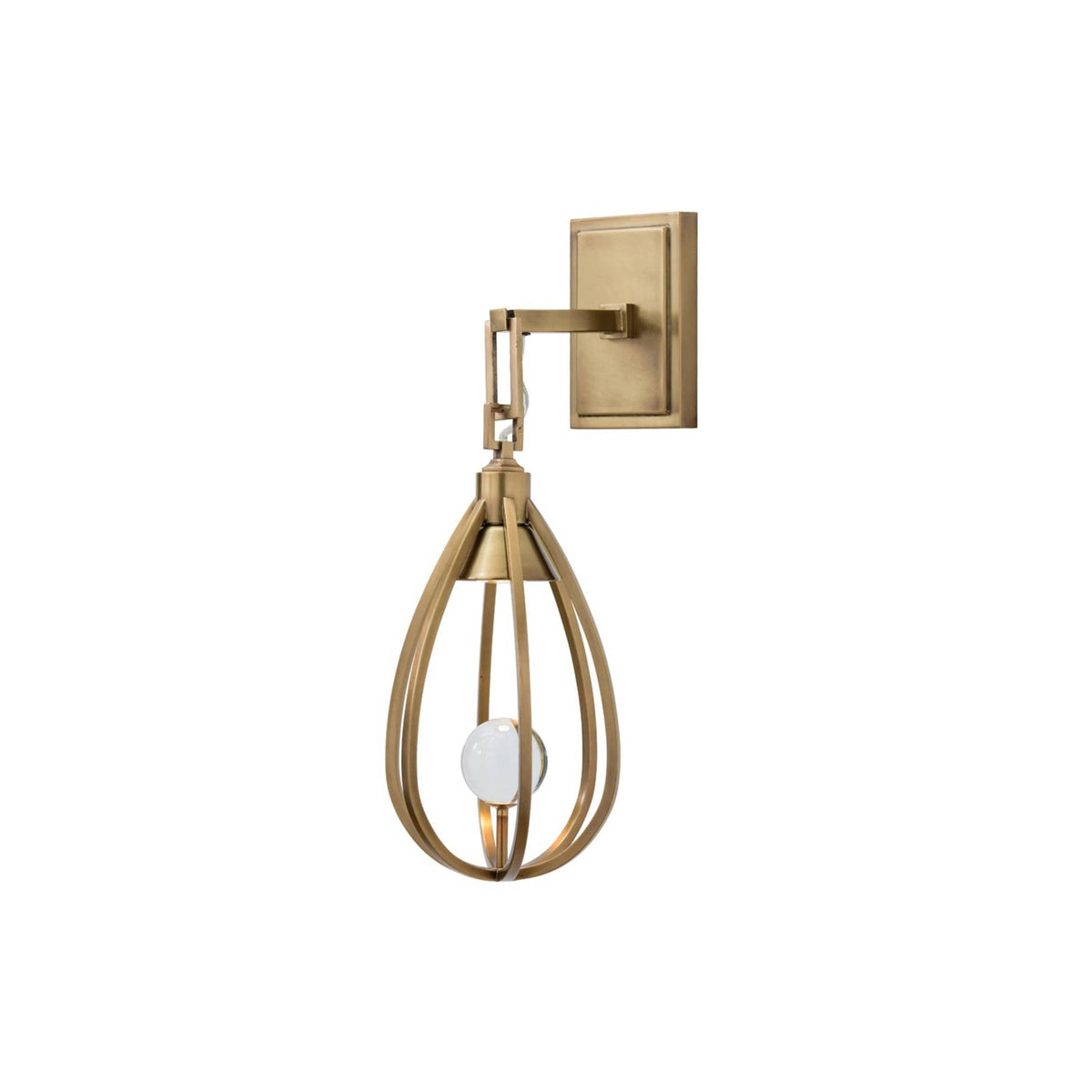 Candeeiro de parede de latão e cristal moderno e minimalista Gloruvys