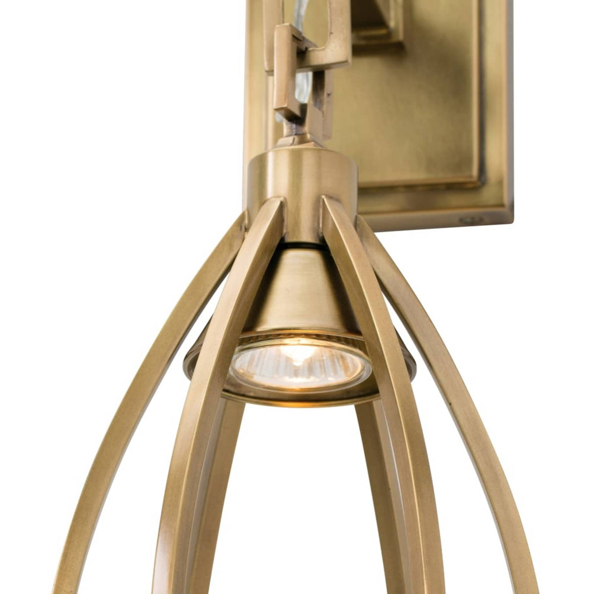 Candeeiro de parede de latão e cristal moderno e minimalista Gloruvys