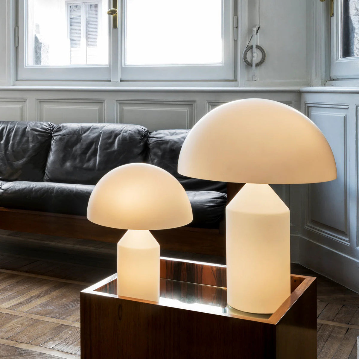 Mossie-bordlampe i alabast