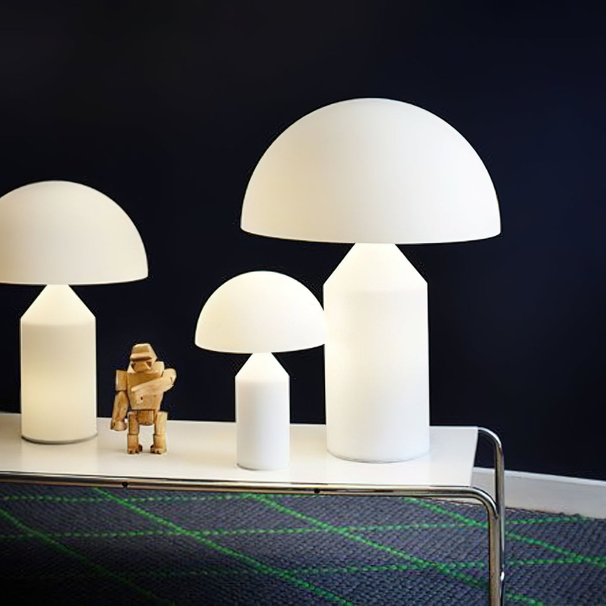 Mossie-bordlampe i alabast