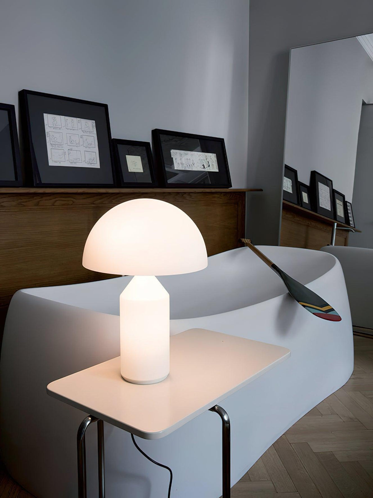 Candeeiro de mesa artístico em vidro Hesrin