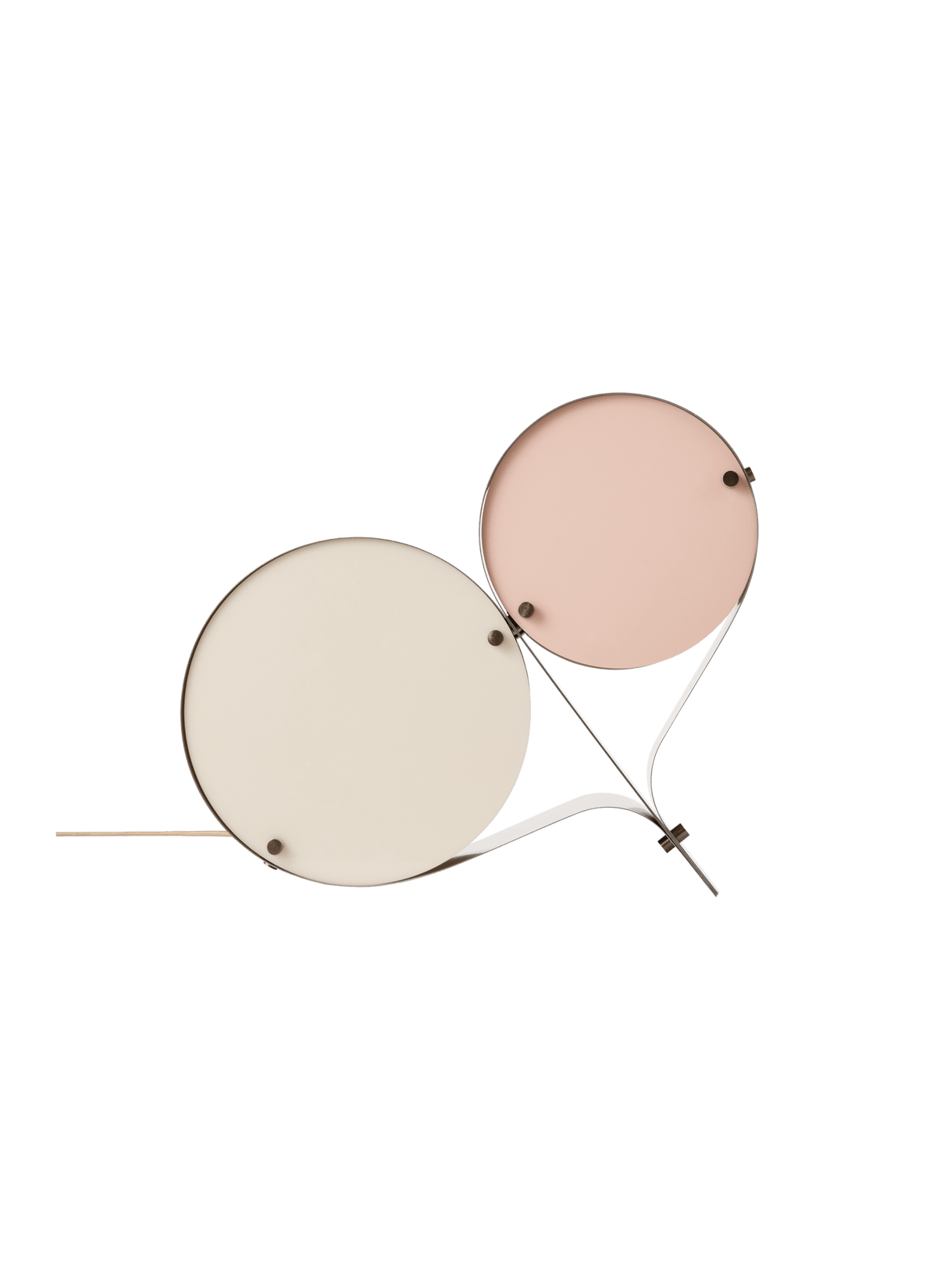 Duet-bordlampe med svævende skiver
