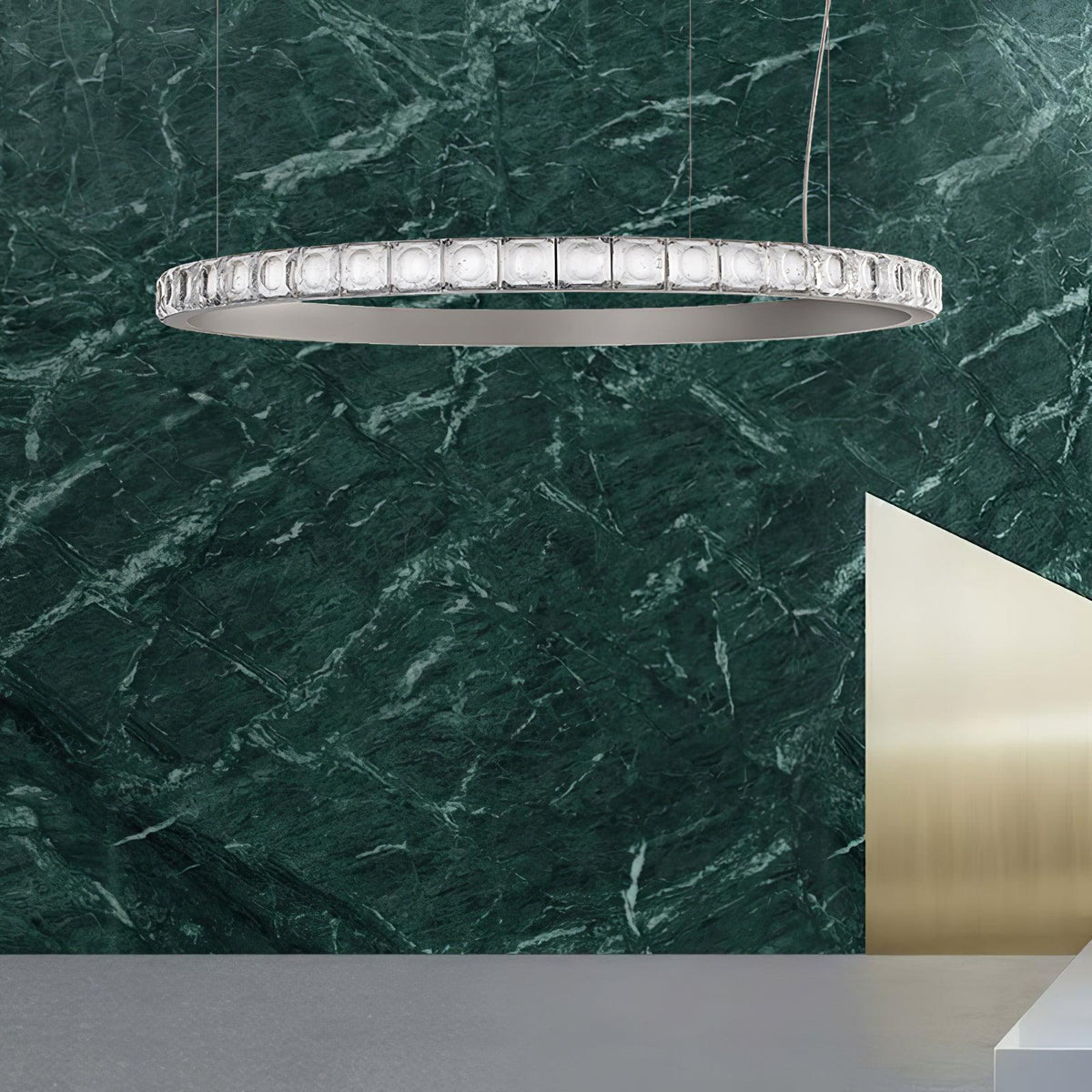 Avzorion modern minimalistisk ringformad kristallkrona
