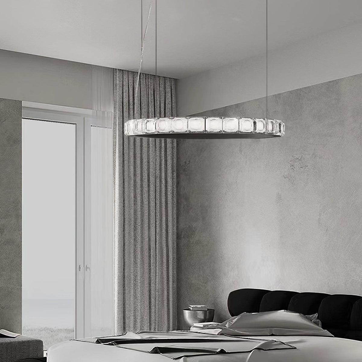 Avzorion modern minimalistisk ringformad kristallkrona