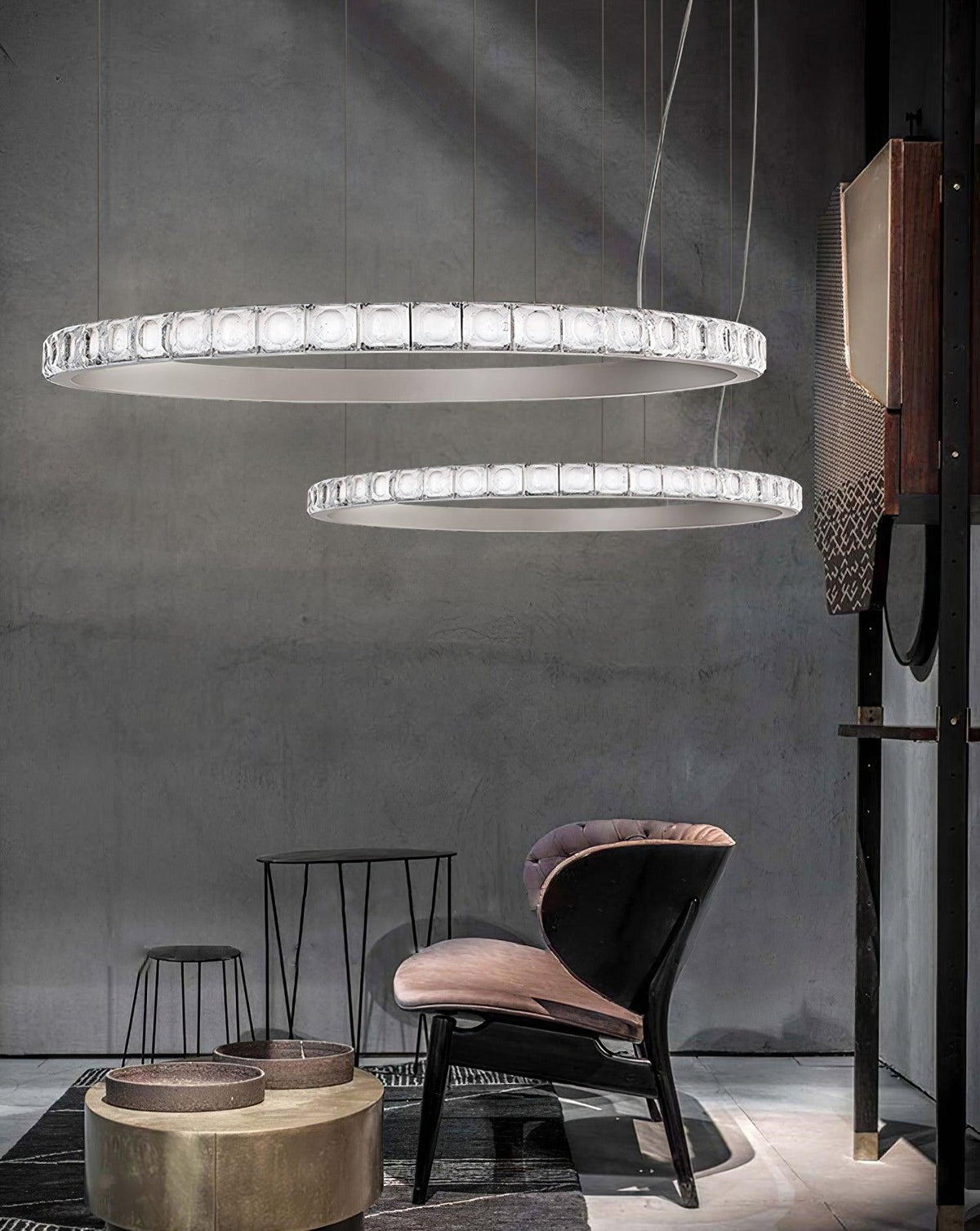 Avzorion modern minimalistisk ringformad kristallkrona