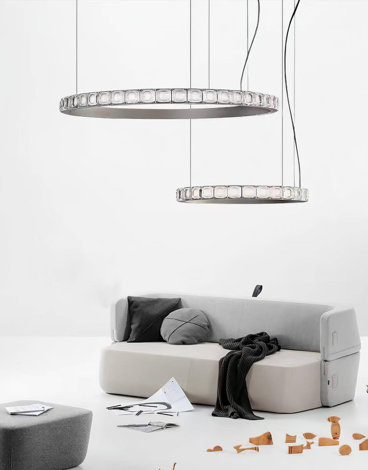 Avzorion modern minimalistisk ringformad kristallkrona