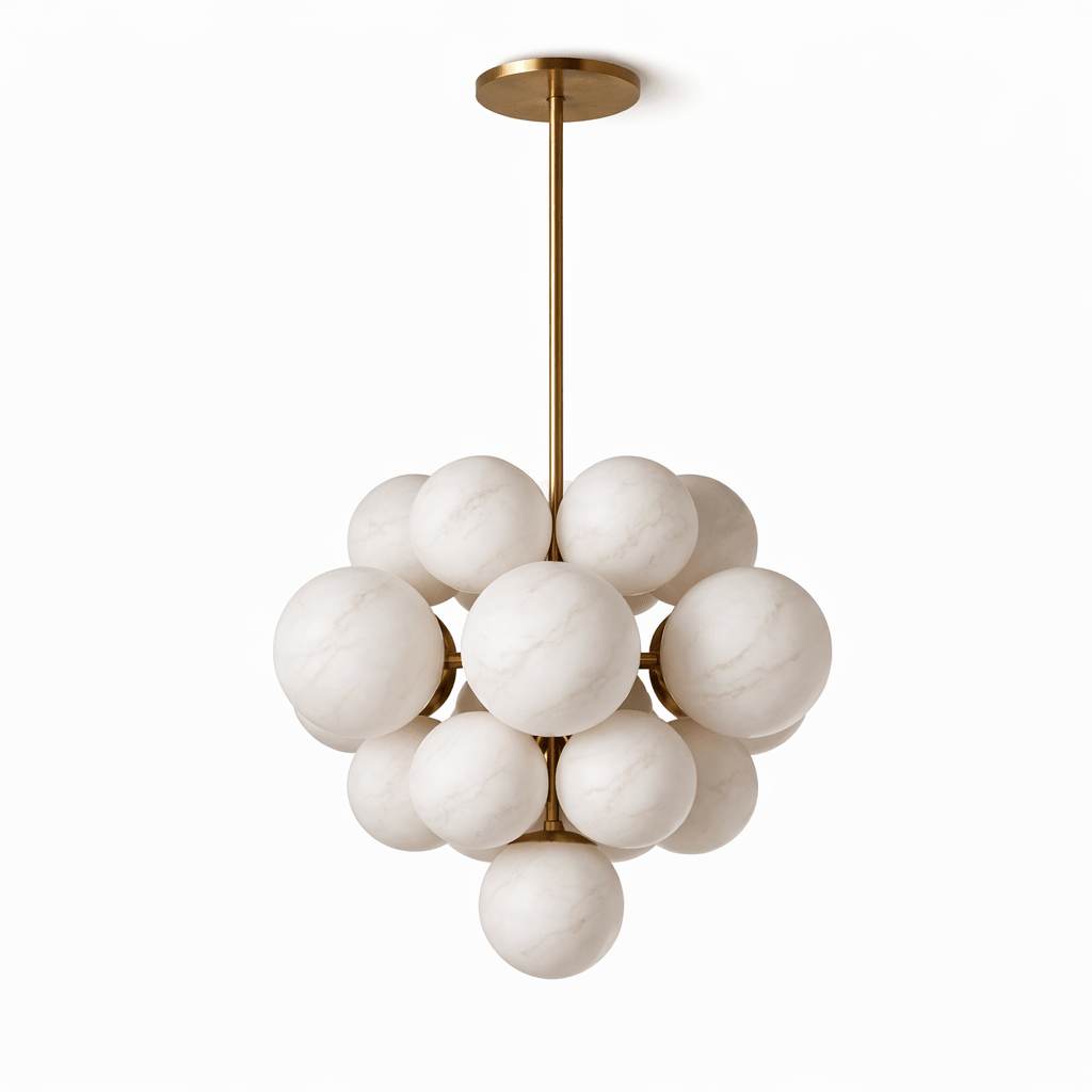 Lustre em conjunto de alabastro Niveora Cloud