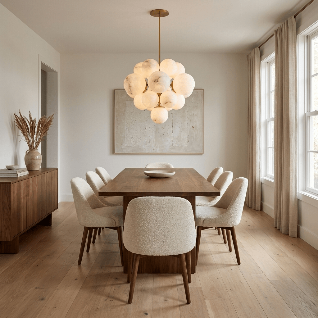 Lustre em conjunto de alabastro Niveora Cloud