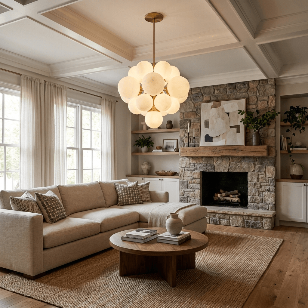 Lustre em conjunto de alabastro Niveora Cloud