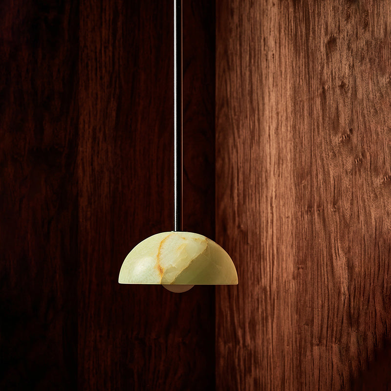 Eronex-modernistinen minimalistinen elegantti messinki-lasiriippuvalaisin