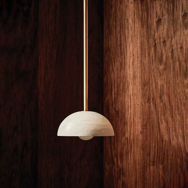 Eronex-modernistinen minimalistinen elegantti messinki-lasiriippuvalaisin