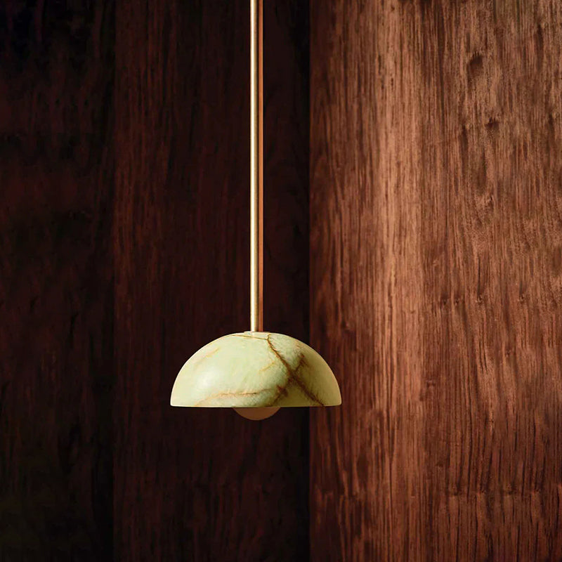 Eronex-modernistinen minimalistinen elegantti messinki-lasiriippuvalaisin