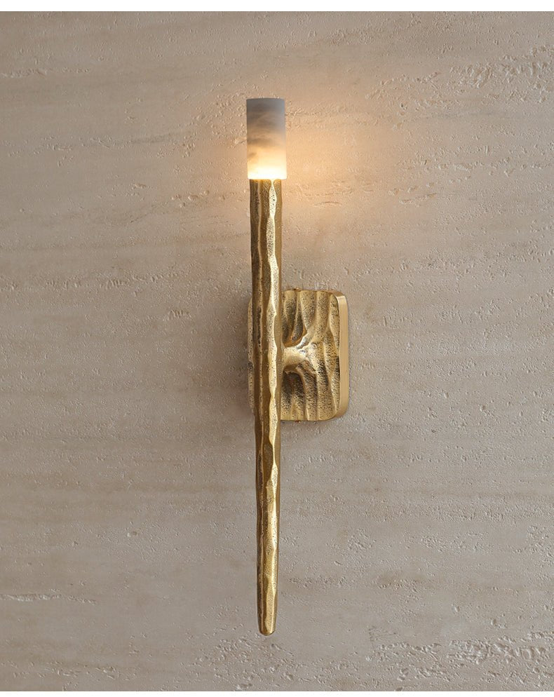 Julius minimalistisk cylindrisk vägglampa i alabaster