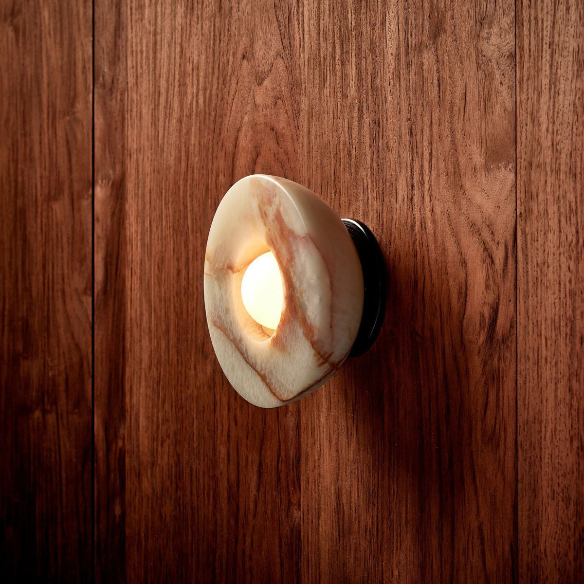 Lioruielle ytmonterad vägglampa i glas