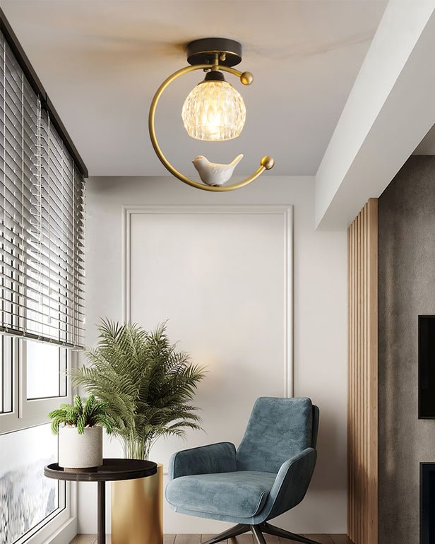 Otis Linearo kunstnerisk keramisk fugleloftlampe