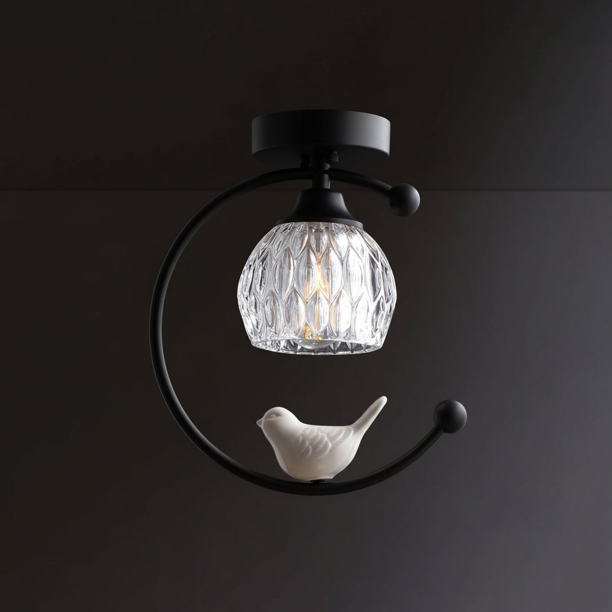 Otis Linearo kunstnerisk keramisk fugleloftlampe