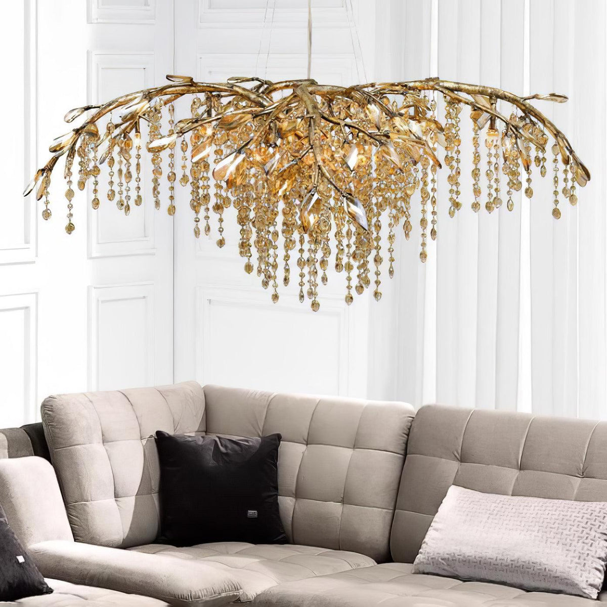 Candeeiro de lustre em cristal Luxiiel, de luxo pós-moderno, Crepúsculo