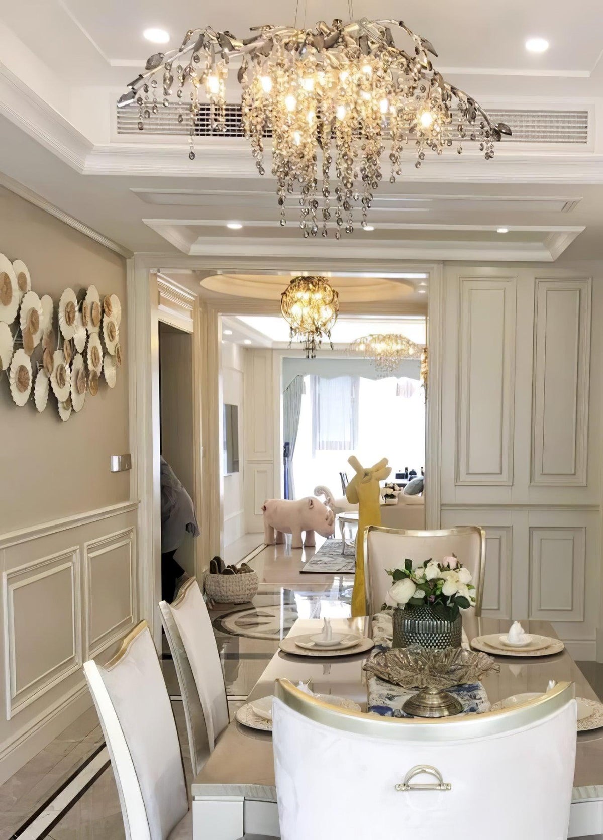Candeeiro de lustre em cristal Luxiiel, de luxo pós-moderno, Crepúsculo