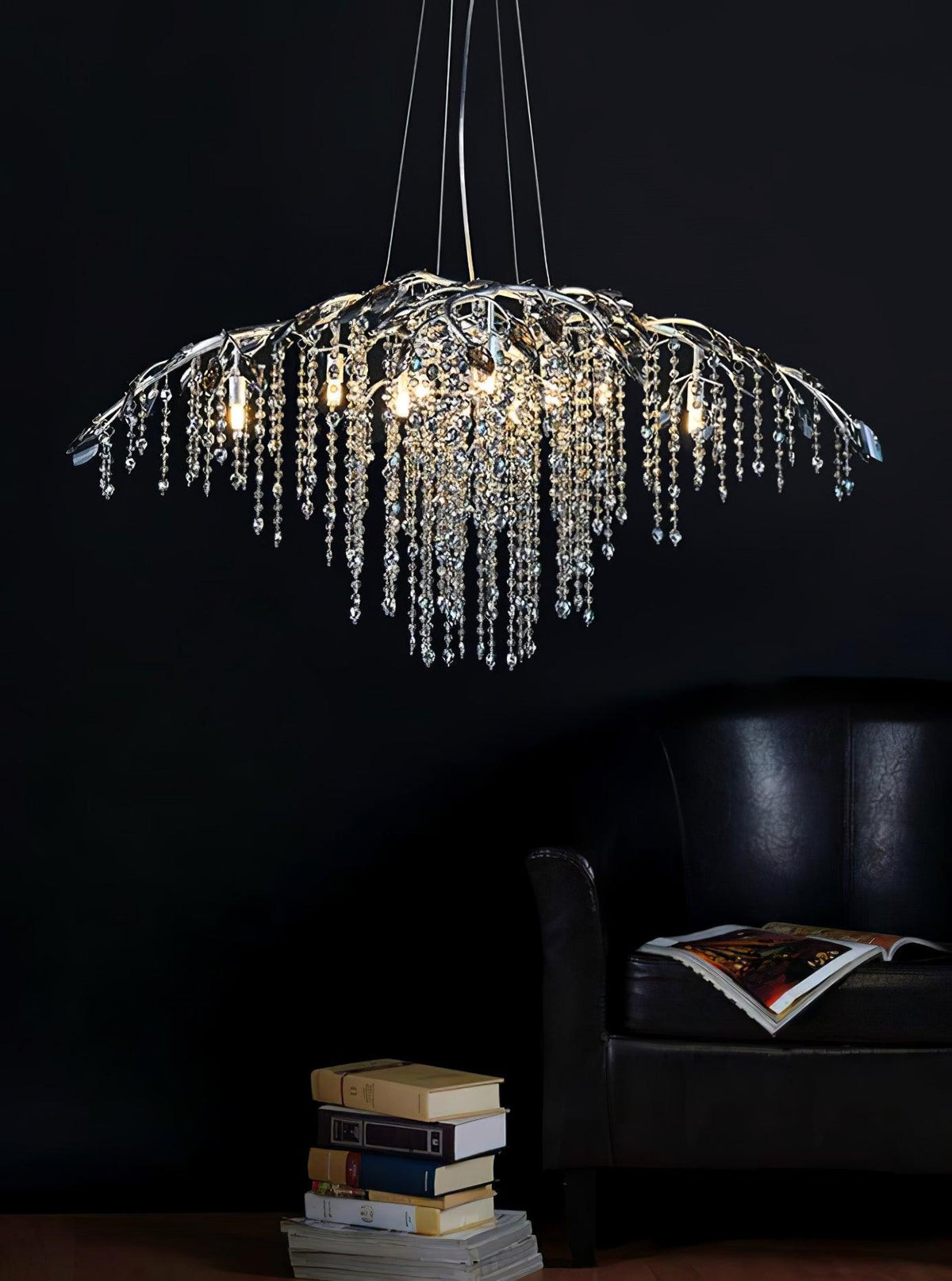 Candeeiro de lustre em cristal Luxiiel, de luxo pós-moderno, Crepúsculo