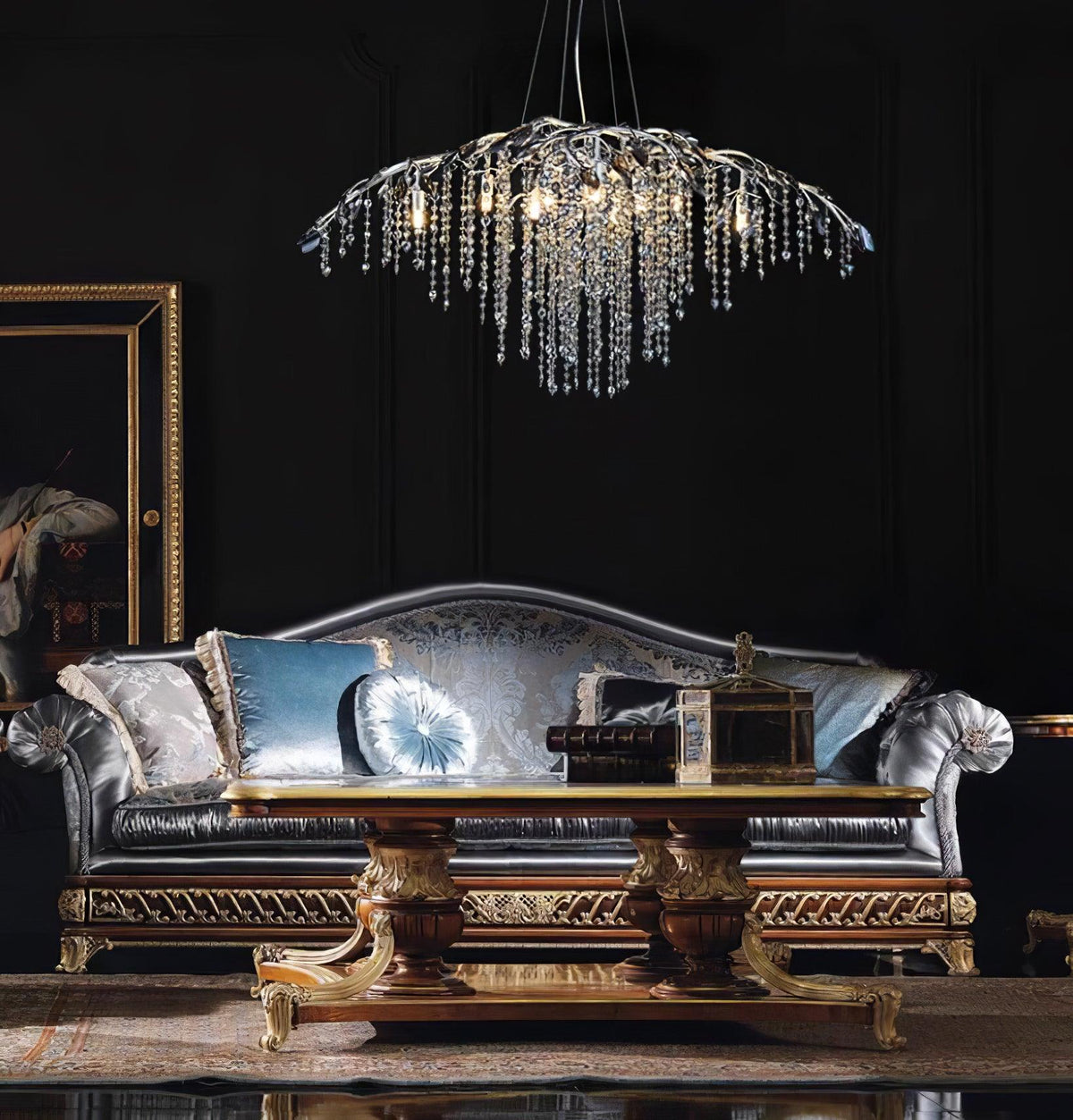 Candeeiro de lustre em cristal Luxiiel, de luxo pós-moderno, Crepúsculo