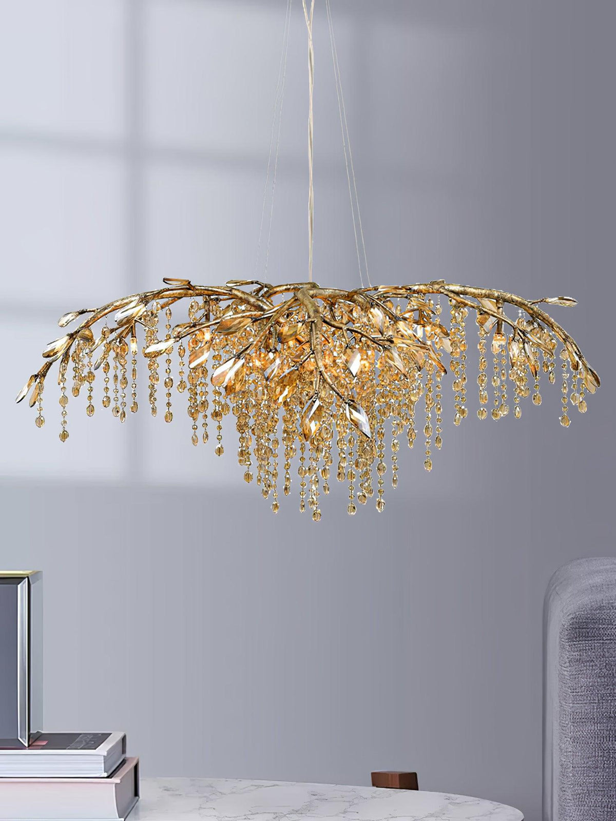 Candeeiro de lustre em cristal Luxiiel, de luxo pós-moderno, Crepúsculo